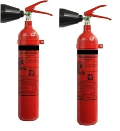2x 2Kg CO2 Feuerlöscher Kohlendioxid Löscher Brandklasse B Kohlensäure