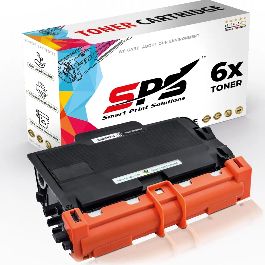 6x Kompatibel für Brother MFC-L6800DWT Toner TN-3430 Schwarz