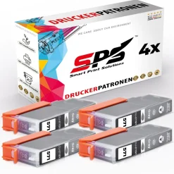 4x Kompatibel für Canon Pixma MG7753 Druckerpatronen 0335C001 CLI-571XLGY Grau