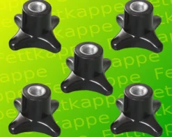 5 x Kreuzgriffmutter M6 Griff Ø 50 mm - Kreuzgriff Kreuzmutter Feststellgriff