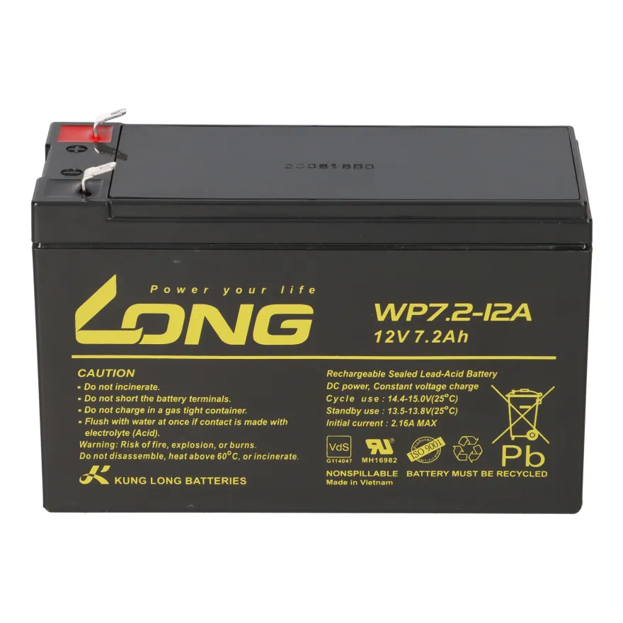 2x Kung Long AGM Akku 12V 7,2Ah passend für Alber scalamobil S10/S20