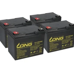 4x Kung Long U1-36NE AGM-Akkus 12V 36Ah (48V) – für Trendmobil Uranus
