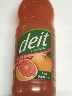 6x 1,00 L. Deit Pink Grapefruit PET Flasche - Mehrweg - ohne Kasten