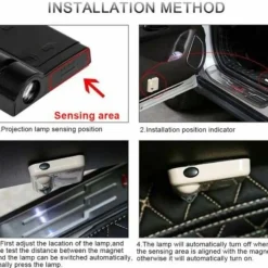 2X LED Willkommen Projektor Auto Tür Lichter Schatten Pfütze Kulanz Laser Lampe