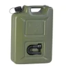 4 x 20 Liter Benzinkanister inklusive 4 Auslaufrohre Farbe oliv