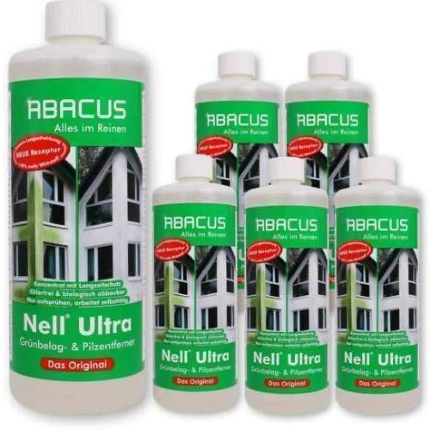 6x 1 L Nell Ultra Grünbelagentferner Algenentferner Pilzentferner
