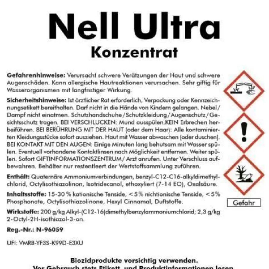 6x 1 L Nell Ultra Grünbelagentferner Algenentferner Pilzentferner