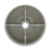 4 x Möbelfuß Ø 50mm h 30mm Kunststoff silber alufarbig rund Möbelgleiter Sessel