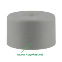 4 x Möbelfuß Ø 50mm h 30mm Kunststoff silber alufarbig rund Möbelgleiter Sessel