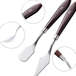 Xmbygey Spachtel Set, 5 Stück Malmesser für Acrylfarben, Palettenmesser für