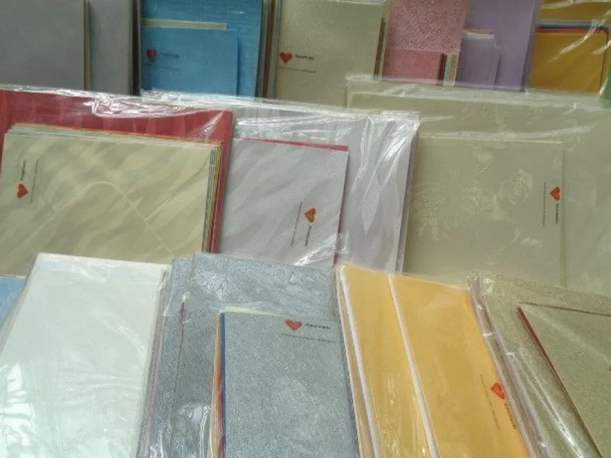 10x metallic satiniert geprägt Grußkarten Kouvert Briefpapier Karin Jittenmeier Ideen