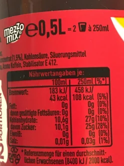 6x500ml Mezzo Mix Orange PET Flasche - Einweg -