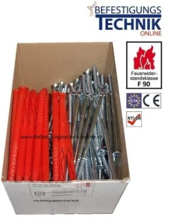 10x120mm Rahmendübel Fassadendübel Brandschutzdübel mit Sechskantschraube SW13 ETA Zu