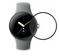 2 x Pixel Watch 2 Screen Protector Komplettschutz Full Cover Soft Film Google