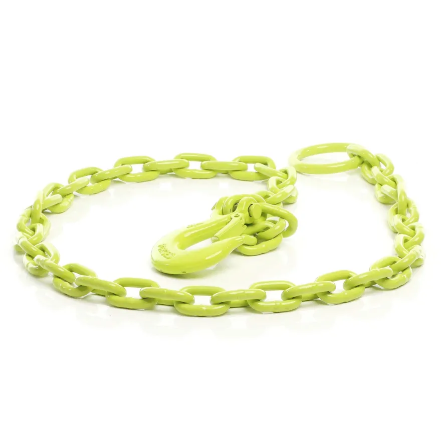 XPOtool Forstkette Rückekette rund 1,65m x 8mm Aufhängeglied Sicherheitshaken