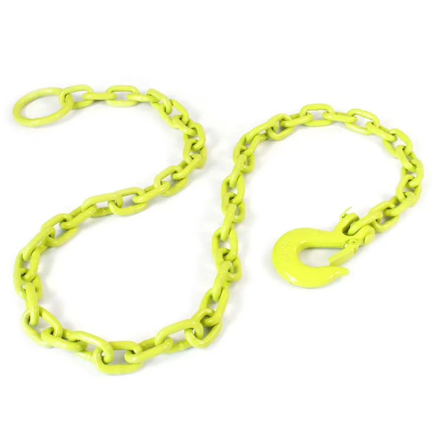 XPOtool Forstkette Rückekette rund 1,65m x 8mm Aufhängeglied Sicherheitshaken