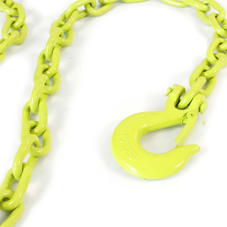 XPOtool Forstkette Rückekette rund 1,65m x 8mm Aufhängeglied Sicherheitshaken