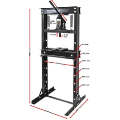 XPOtool 20T Black Edition Hydraulikpresse Werkstattpresse Rahmenpresse Stahl