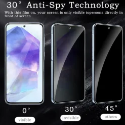 2x Samsung Galaxy A55/A35 Sichtschutz Panzerglasfolie 9H HD Blickschutzfolie