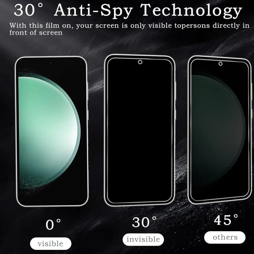 2x Samsung Galaxy S23 FE Sichtschutz + Kameraschutz - Anti-Spy Folie 9H