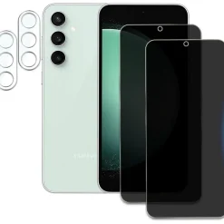 2x Samsung Galaxy S23 FE Sichtschutz + Kameraschutz - Anti-Spy Folie 9H