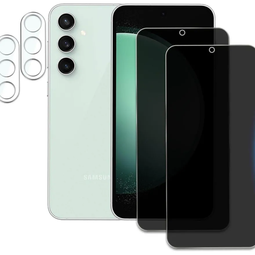 2x Samsung Galaxy S23 FE Sichtschutz + Kameraschutz - Anti-Spy Folie 9H