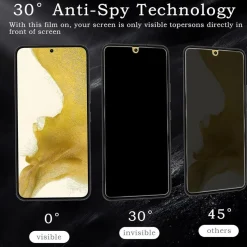 2x Samsung Galaxy S22 Plus Sichtschutz & Kameraschutz Anti-Spy Glas Folie