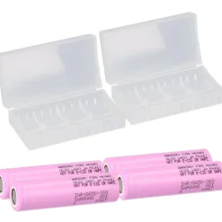 4x Samsung INR18650-30Q 18650 Akku 3,6V 3000mAh 15A + 2x Akkubox