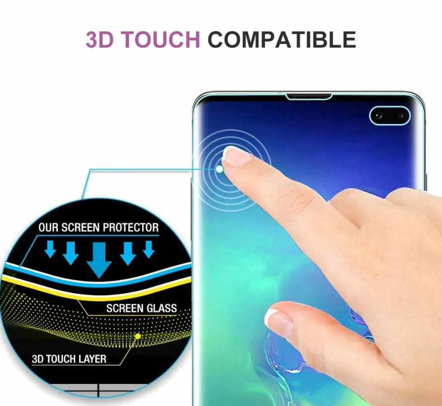 2x Samsung S10 Plus TPU Display Ultra Clear Schutz Full Cover Anti Kratzer Folie