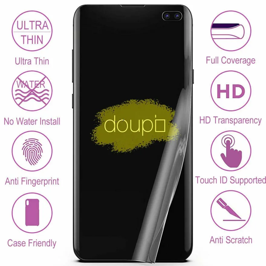 2x Samsung S10 Plus TPU Display Ultra Clear Schutz Full Cover Anti Kratzer Folie