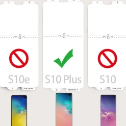 2x Samsung S10 Plus TPU Display Ultra Clear Schutz Full Cover Anti Kratzer Folie