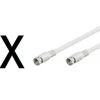 5 x SAT DVB-S SatelitenKabel F Stecker 75 Ohm für Satellit LNB Anschlusskabel