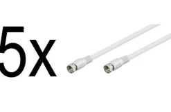 5 x SAT DVB-S SatelitenKabel F Stecker 75 Ohm für Satellit LNB Anschlusskabel