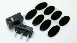 2x Schalter L & R + 2 Set Gleitpad, Ersatz-Füße für Logitech M215, M310, M325