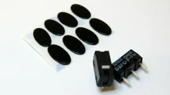 2x Schalter L & R + 2 Set Gleitpad, Ersatz-Füße für Logitech M215, M310, M325