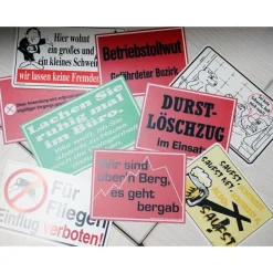 500 x Schild Spaßschilder versch. Groeßen Restposten Schilder - 125023/6