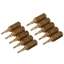 10 x Schraubendreher Gold Bits verschiedene Größen - Antrieb / Größe:
