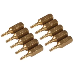 10 x Schraubendreher Gold Bits verschiedene Größen - Antrieb / Größe: