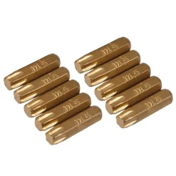 10 x Schraubendreher Gold Bits verschiedene Größen - Antrieb / Größe: