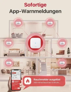 X-Sense Smart Rauchmelder XS01-M, WLAN-Rauchmelder, kompatibel mit FS31/FS61/FS1
