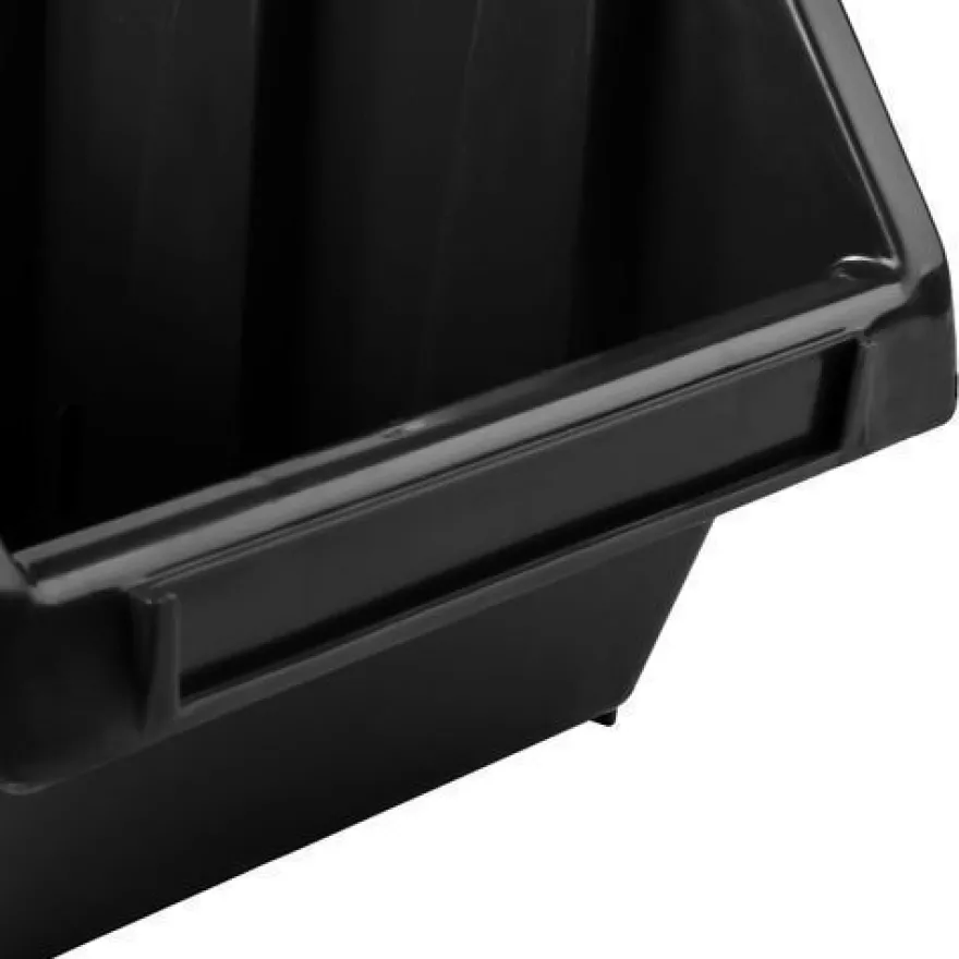 100x Sichtlagerbox Sortierbox Lagerbox Stapelbox schwarz NP4 Lagersystem