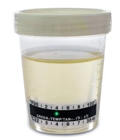 5 x Steriler Urinbecher/ Probenbecher Schraubverschluss 120 ml mit Temperaturanzeige