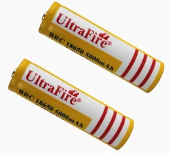 2x UltraFire BRC 18650 Li-Ion Akku - 5000 mAh, 3,7V