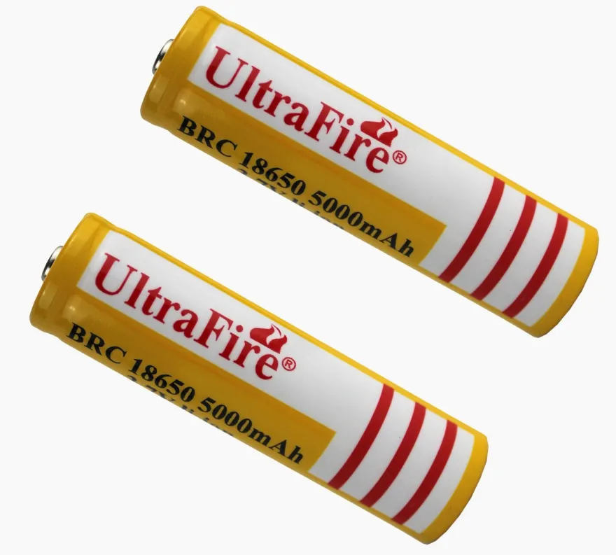 2x UltraFire BRC 18650 Li-Ion Akku - 5000 mAh, 3,7V