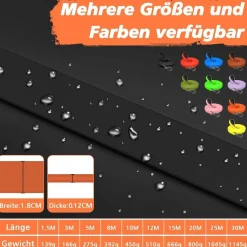 X XBEN Wasserdichte Schleppleine für Hunde, 30M, Gummierte Laufleine mit