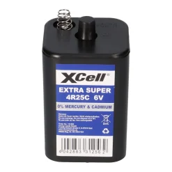 60x XCell 4R25C Blockbatterie 6V 9,5Ah – passend für Baustellenleuchten, Warnlampe