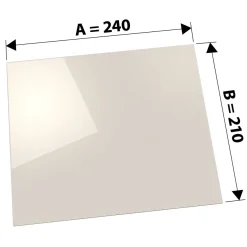 240 x 210 x 4 mm Kaminglas ohne/mit Dichtungsset Ofenscheibe plan für Ofen Kamin