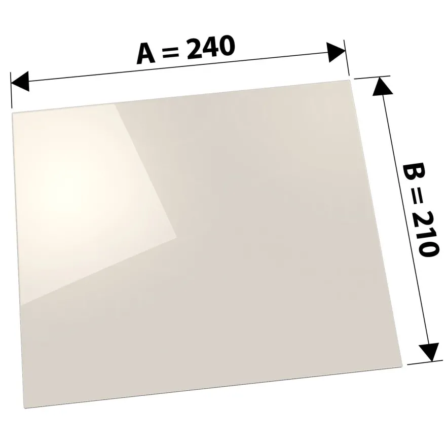240 x 210 x 4 mm Kaminglas ohne/mit Dichtungsset Ofenscheibe plan für Ofen Kamin