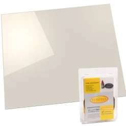 360 x 320 x 4 mm Kaminglas ohne/mit Dichtungsset Ofenscheibe plan für Ofen Kamin