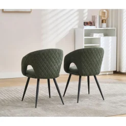 Ya-Home Esszimmerstühle 2er Set Küchenstühle mit Armlehne, gepolsterte